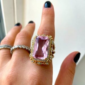 Doris Panos 18k gold plated cocktail ring.